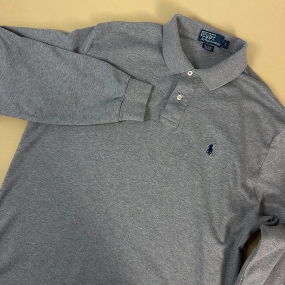 Polo Ralph Lauren Other - Polo Ralph Lauren Mens Large Tall Grey Long Sleeve Mesh Polo Shirt Classic Fit L